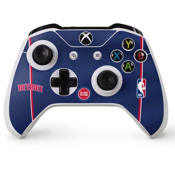 NBA Detroit Pistons Jersey Xbox One S Console and Controller Bundle Skin
