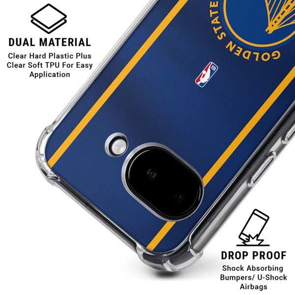 NBA Golden State Warriors Jersey Google Pixel 9a Clear Case