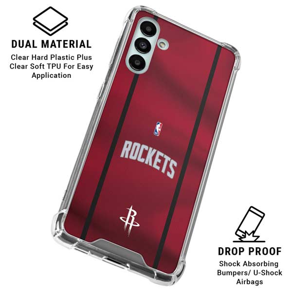 NBA Houston Rockets Jersey Galaxy A13 5G Clear Case