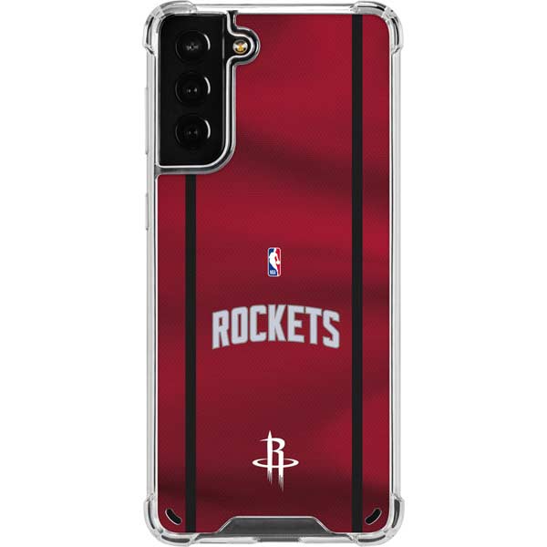 NBA Houston Rockets Jersey Galaxy S21 Plus 5G Clear Case