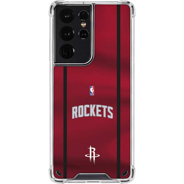 NBA Houston Rockets Jersey Galaxy S21 Ultra 5G Clear Case