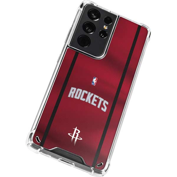 NBA Houston Rockets Jersey Galaxy S21 Ultra 5G Clear Case