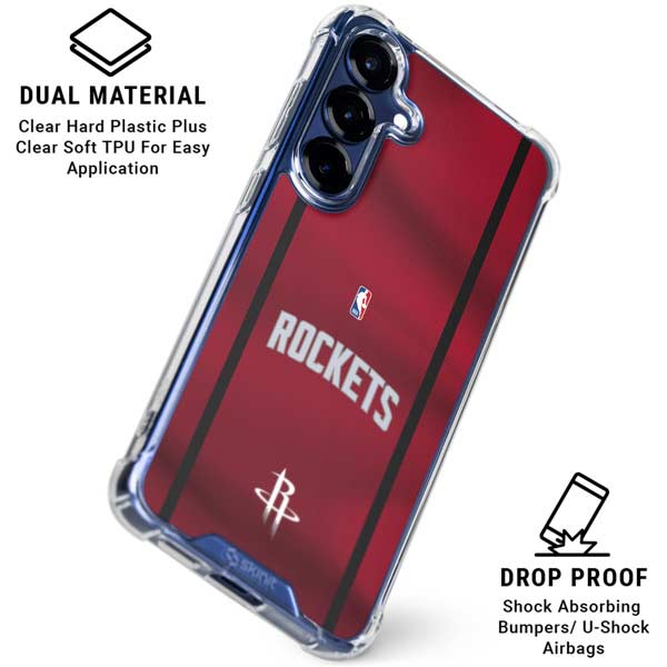 NBA Houston Rockets Jersey Galaxy S25 Clear Case