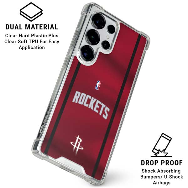 NBA Houston Rockets Jersey Galaxy S25 Ultra Clear Case