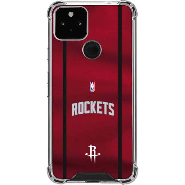 NBA Houston Rockets Jersey Google Pixel 5 Clear Case