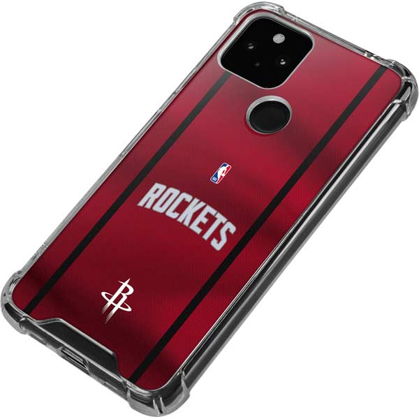 NBA Houston Rockets Jersey Google Pixel 5 Clear Case