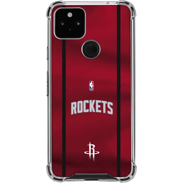 NBA Houston Rockets Jersey Google Pixel 5a 5G Clear Case