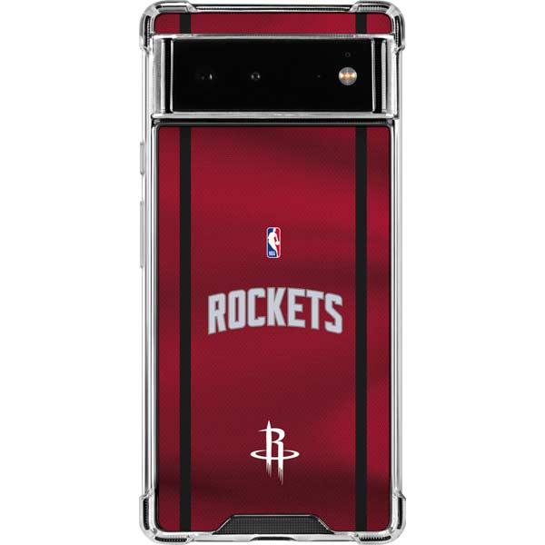 NBA Houston Rockets Jersey Google Pixel 6 Clear Case