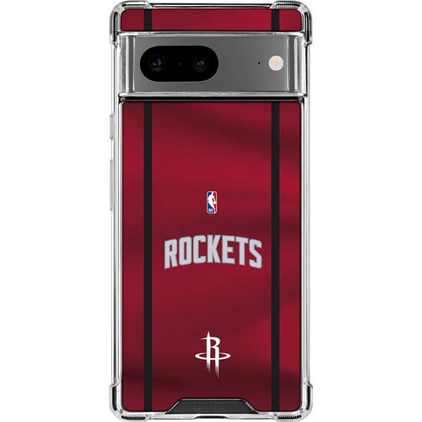 NBA Houston Rockets Jersey Google Pixel 8 Clear Case