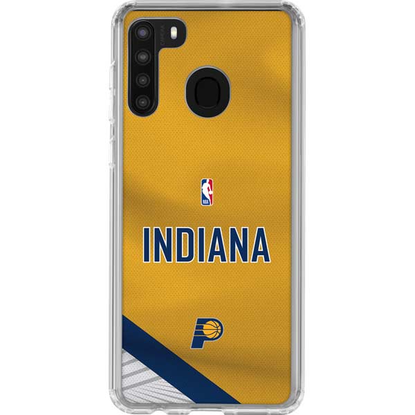 NBA Indiana Pacers Jersey Galaxy A21 Clear Case