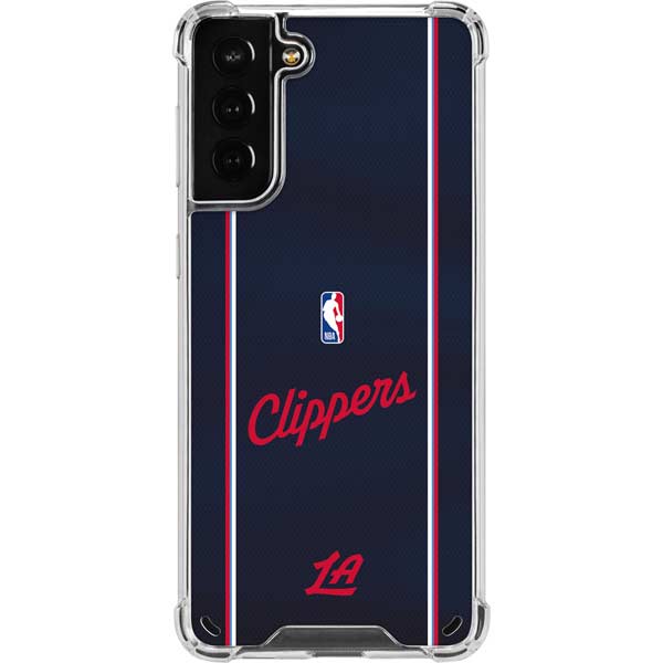 NBA LA Clippers Jersey Galaxy S21 Plus 5G Clear Case