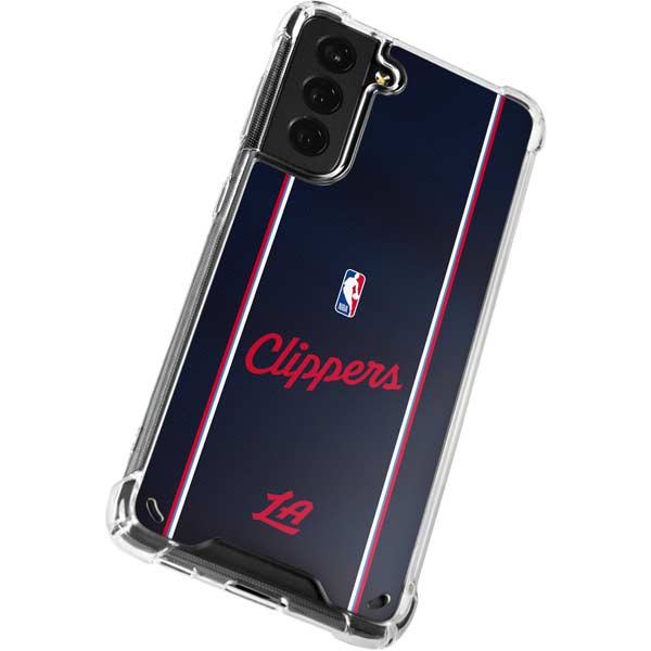 NBA LA Clippers Jersey Galaxy S21 Plus 5G Clear Case