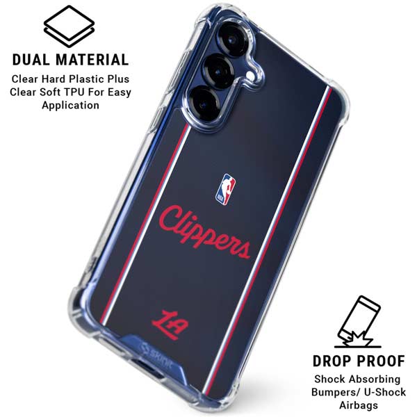 NBA LA Clippers Jersey Galaxy S25 Plus Clear Case