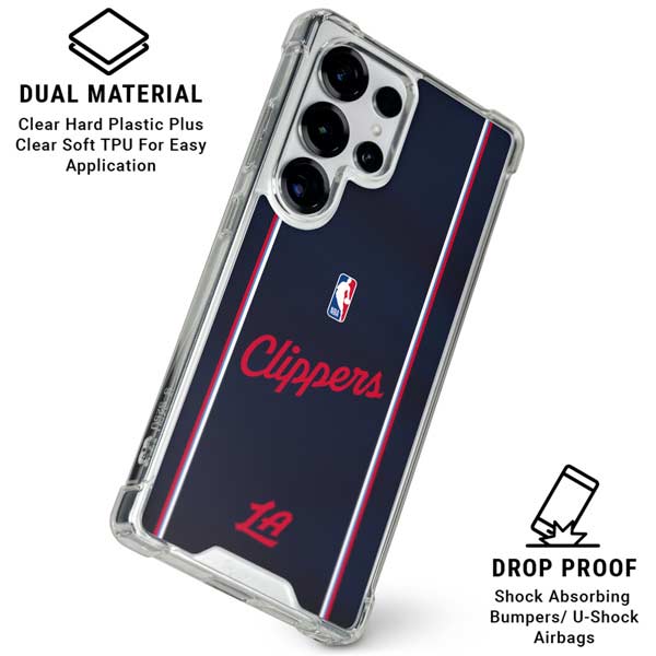 NBA LA Clippers Jersey Galaxy S25 Ultra Clear Case