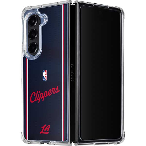 NBA LA Clippers Jersey Galaxy Z Fold5 5G Clear Case