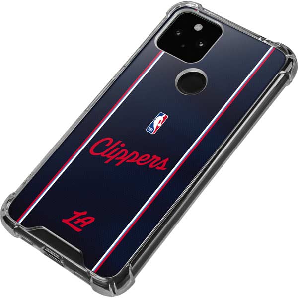 NBA LA Clippers Jersey Google Pixel 5a 5G Clear Case