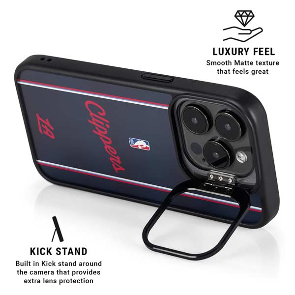 NBA LA Clippers Jersey iPhone 14 Pro Max Kickstand Case