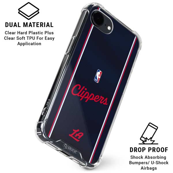 NBA LA Clippers Jersey iPhone 16e Clear Case