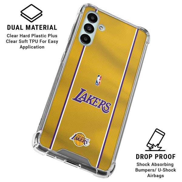 NBA Los Angeles Lakers Jersey Galaxy A13 5G Clear Case
