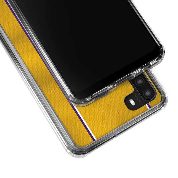 NBA Los Angeles Lakers Jersey Galaxy A21 Clear Case