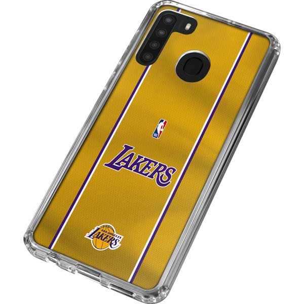 NBA Los Angeles Lakers Jersey Galaxy A21 Clear Case