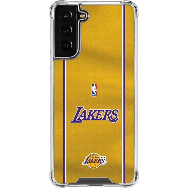 NBA Los Angeles Lakers Jersey Galaxy S21 FE Clear Case