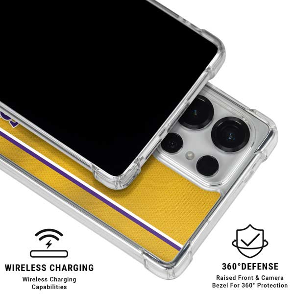 NBA Los Angeles Lakers Jersey Galaxy S25 Ultra Clear Case