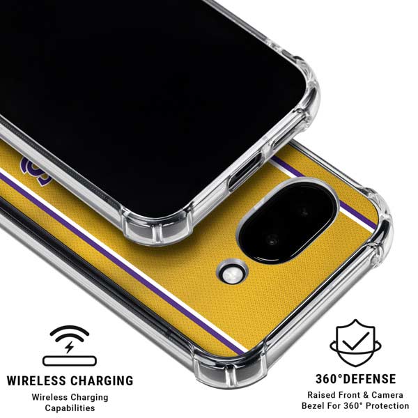 NBA Los Angeles Lakers Jersey Google Pixel 9a Clear Case