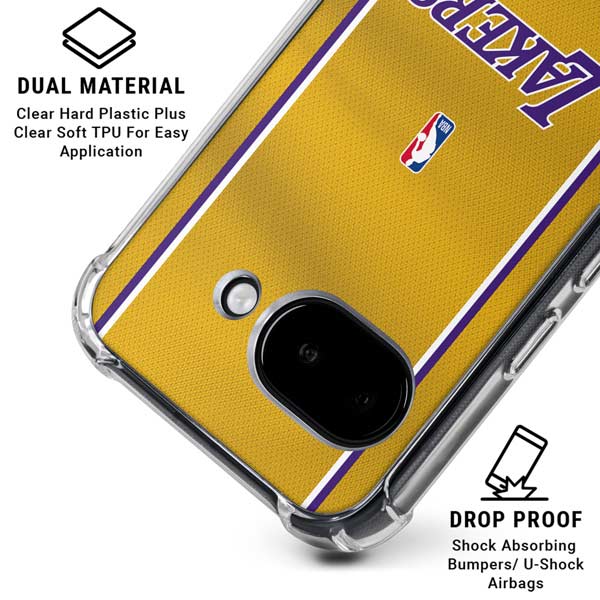 NBA Los Angeles Lakers Jersey Google Pixel 9a Clear Case