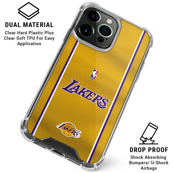 NBA Los Angeles Lakers Jersey iPhone 15 Pro Clear Case