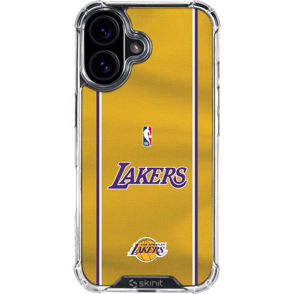 NBA Los Angeles Lakers Jersey iPhone 16 Plus Clear Case