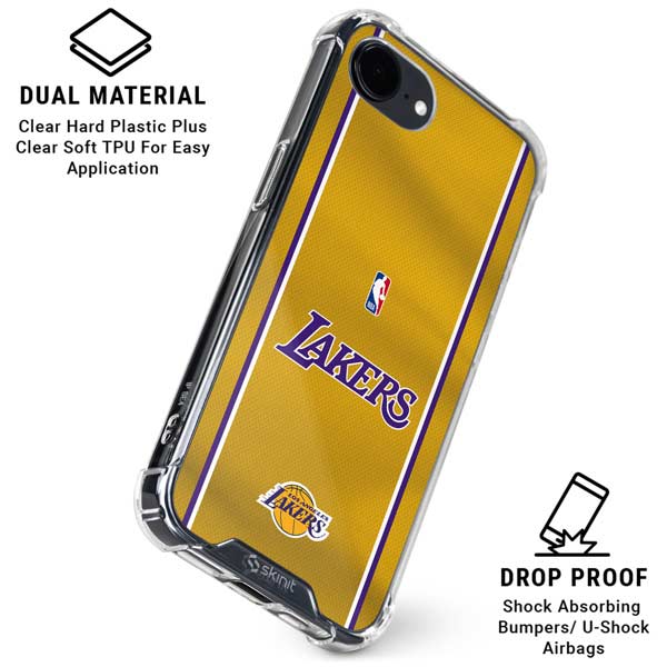 NBA Los Angeles Lakers Jersey iPhone 16e Clear Case