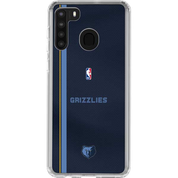 NBA Memphis Grizzlies Jersey Galaxy A21 Clear Case