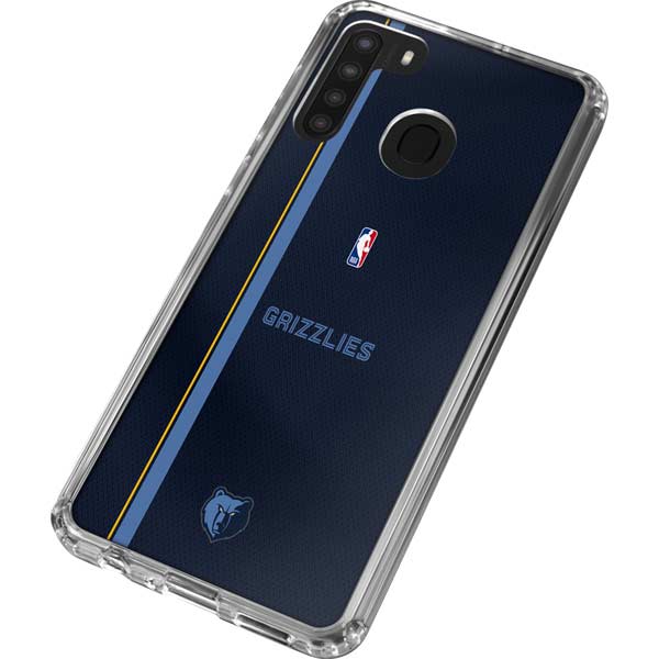 NBA Memphis Grizzlies Jersey Galaxy A21 Clear Case