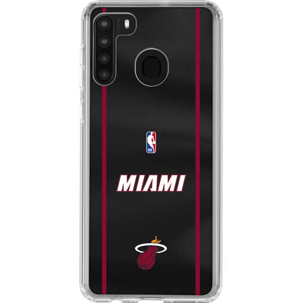 NBA Miami Heat Jersey Galaxy A21 Clear Case