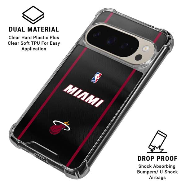 NBA Miami Heat Jersey Google Pixel 9 Pro XL Clear Case