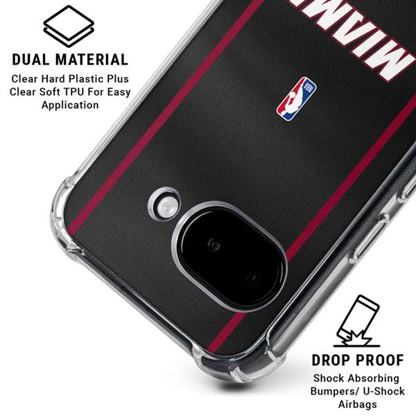 NBA Miami Heat Jersey Google Pixel 9a Clear Case
