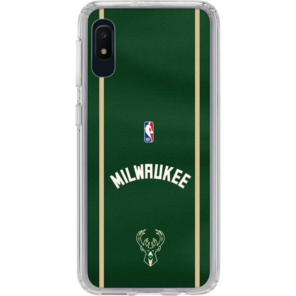 NBA Milwaukee Bucks Jersey Galaxy A10e Clear Case