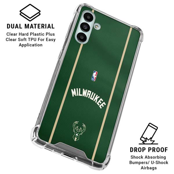 NBA Milwaukee Bucks Jersey Galaxy A13 5G Clear Case