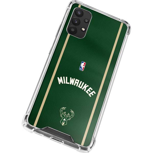 NBA Milwaukee Bucks Jersey Galaxy A32 5G Clear Case