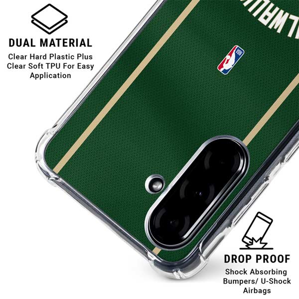 NBA Milwaukee Bucks Jersey Galaxy A36 5G Clear Case