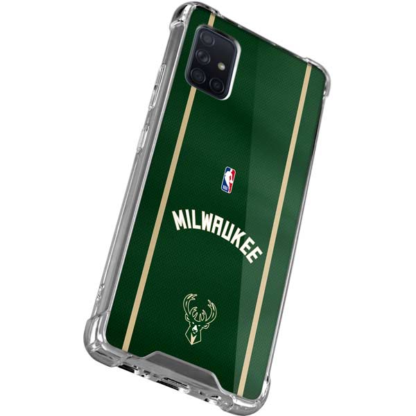 NBA Milwaukee Bucks Jersey Galaxy A71 5G Clear Case