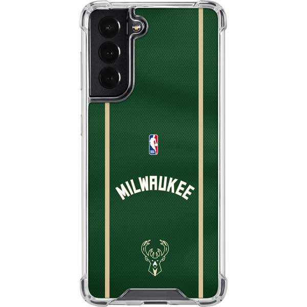 NBA Milwaukee Bucks Jersey Galaxy S22 Clear Case