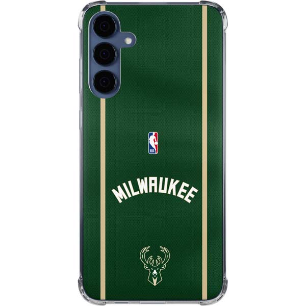 NBA Milwaukee Bucks Jersey Galaxy S24 Clear Case