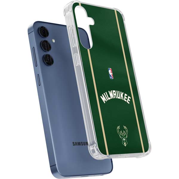 NBA Milwaukee Bucks Jersey Galaxy S24 Clear Case