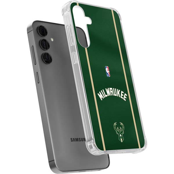 NBA Milwaukee Bucks Jersey Galaxy S24 Plus Clear Case