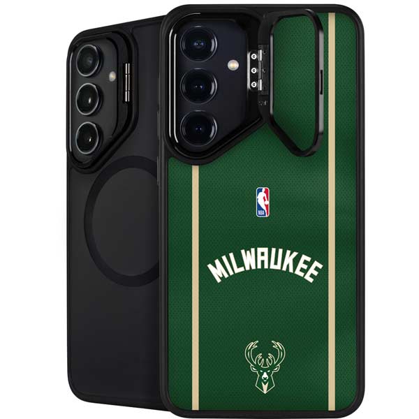 NBA Milwaukee Bucks Jersey Galaxy S25 Plus Kickstand Case