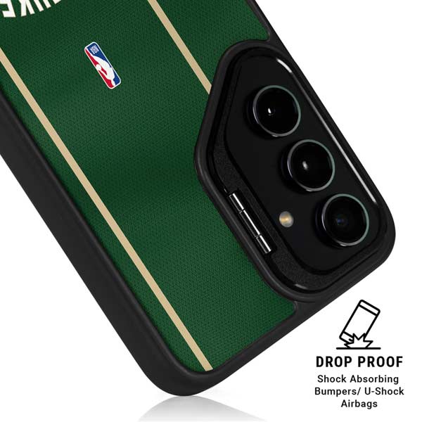NBA Milwaukee Bucks Jersey Galaxy S25 Plus Kickstand Case
