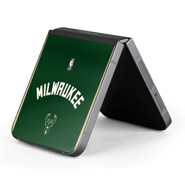 NBA Milwaukee Bucks Jersey Galaxy Z Flip6 Skin