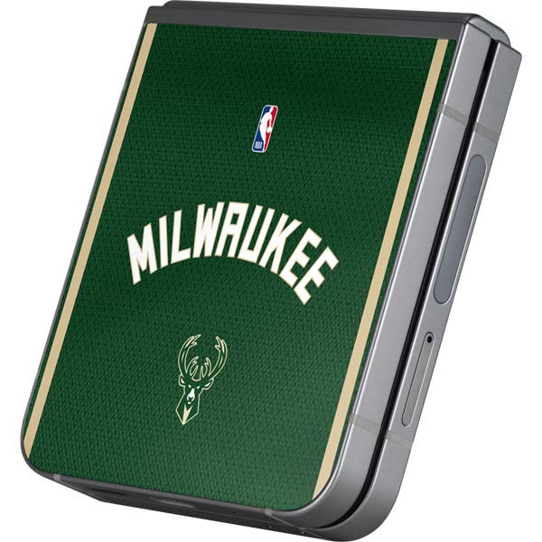 NBA Milwaukee Bucks Jersey Galaxy Z Flip6 Skin